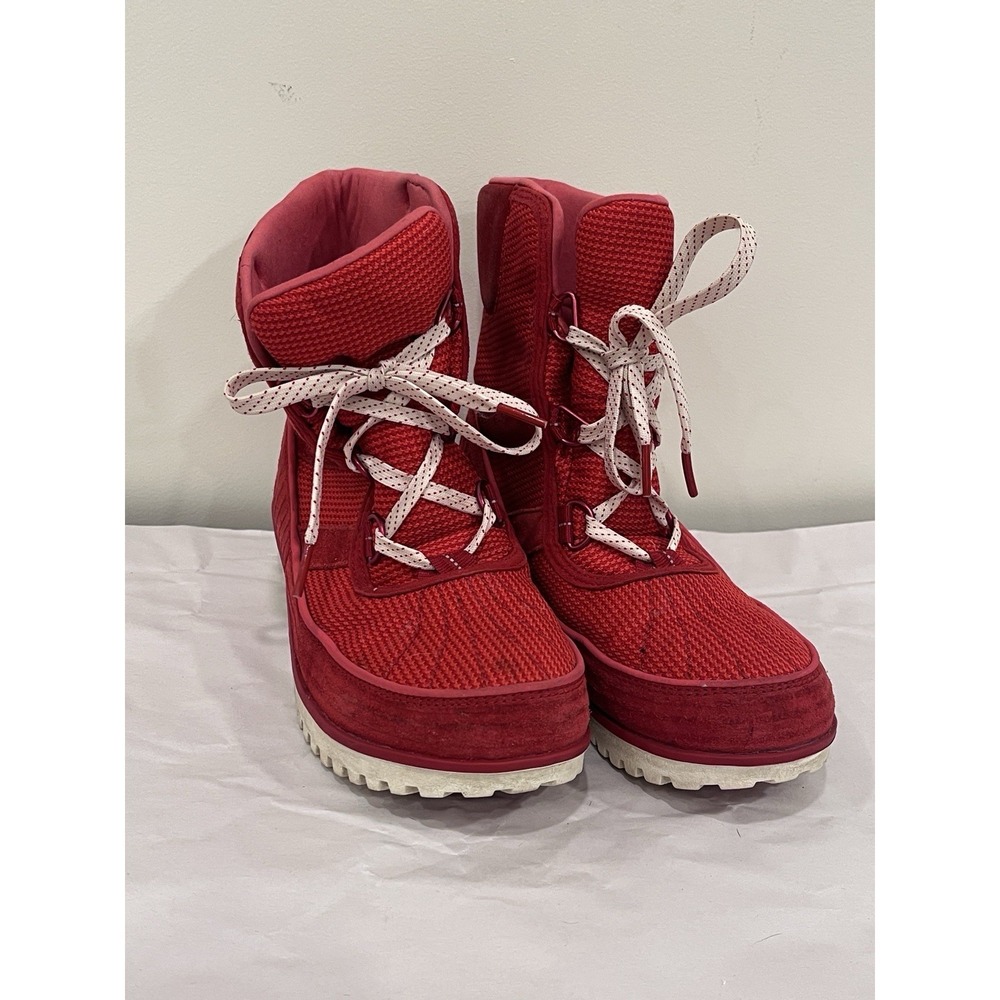 Womens Red Sorel Tivoli Winter Boot Sz 7.5 Lace Up,‎ Nice Used Condition